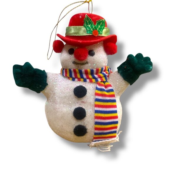 Vintage Snowman Christmas Ornaments Set Of 2 - Picture 8 of 8